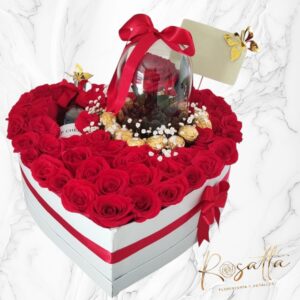 Arreglo Luxury Rosa preservada #0040