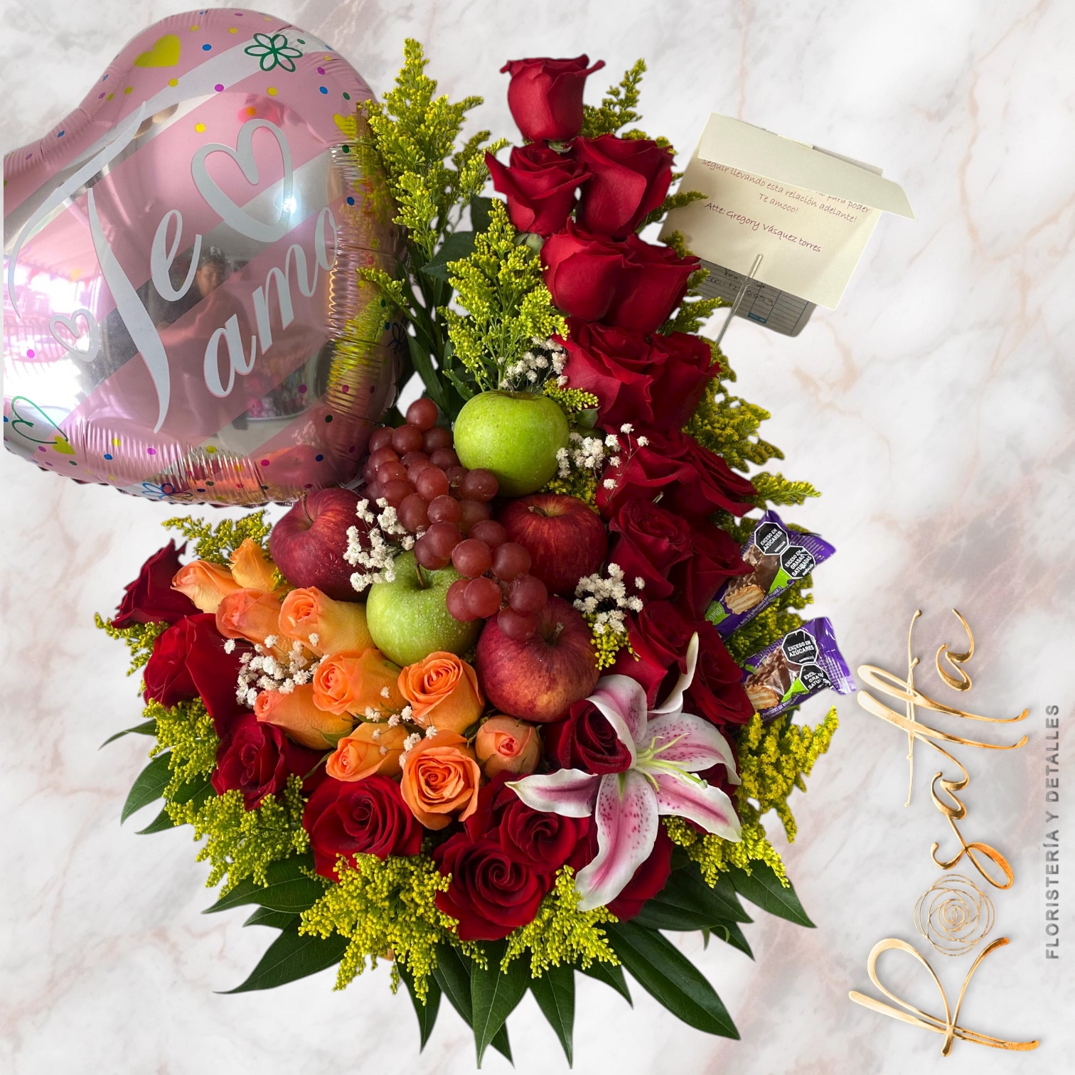 *.Arreglo floral frutal deluxe #012