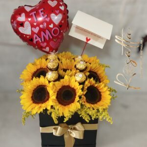 .Caja girasoles deluxe #015