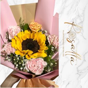 .Rosatta hortensias y girasol #034