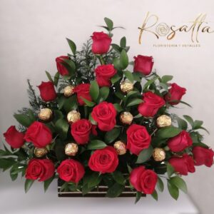 .Rosatta arreglo rosas y ferreros #036