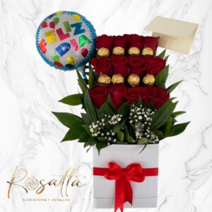 .Caja luxury rosas #037