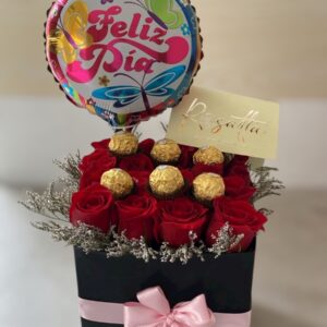 .Caja mini rosas y ferreros #050