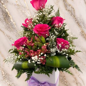 caja de rosas sencillo en cartagena