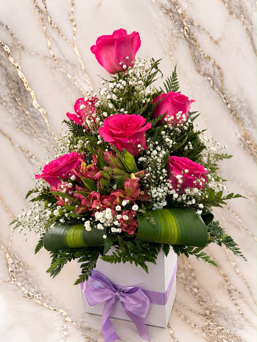 caja de rosas sencillo en cartagena